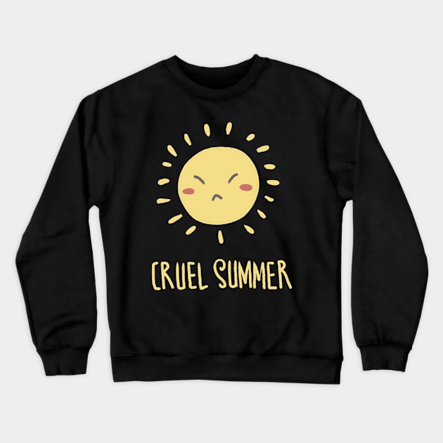 Angry Sun cute Crewneck Sweatshirt by owhalesumi